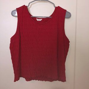 Red Textured Tank